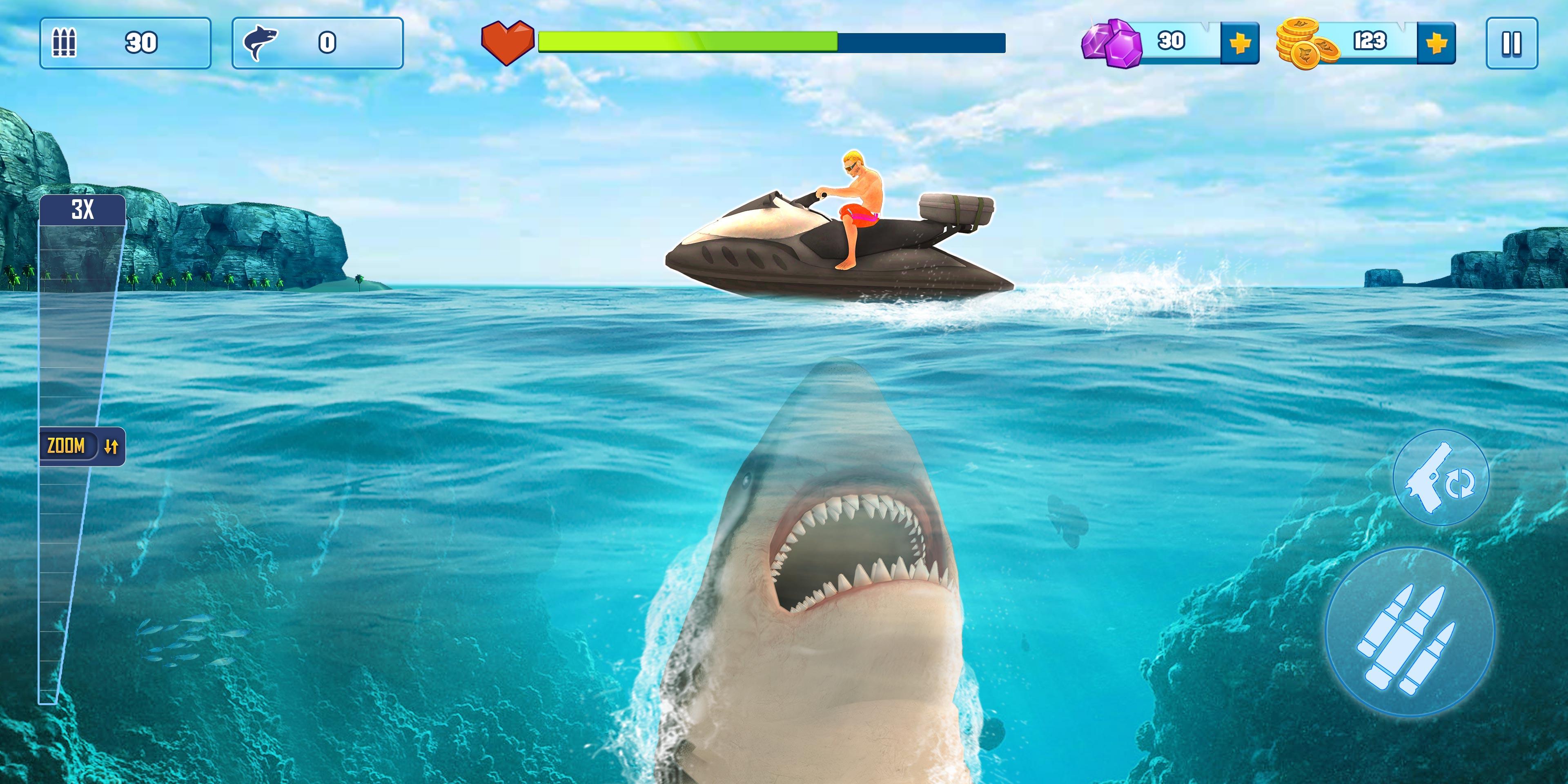 Download Shark Attack: 3D Hunting Games android on PC