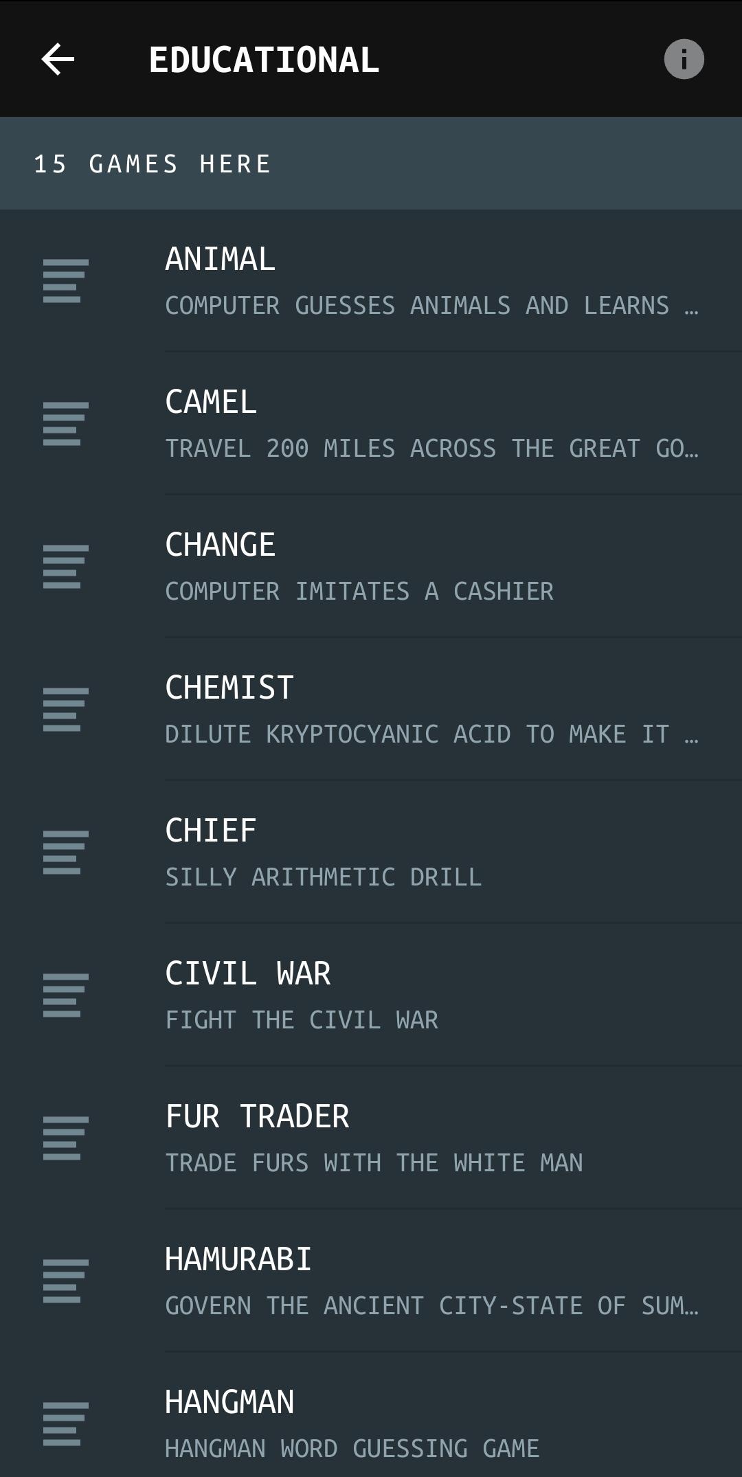 Download Vintage BASIC games android on PC