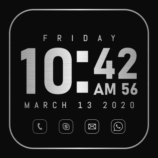 Digital clock Widget Screen