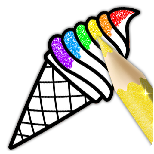 Glitter Ice Cream Coloring