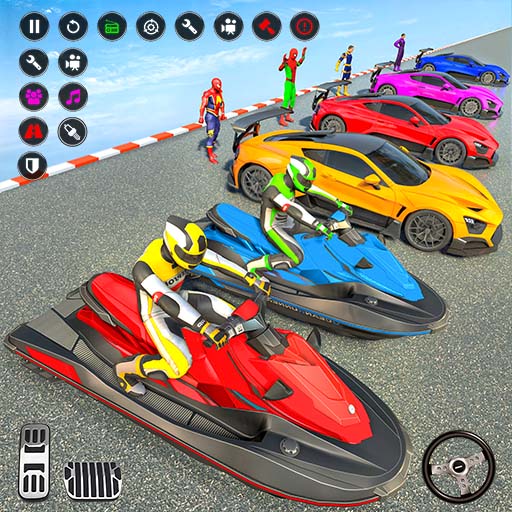 Superhero Mega Ramp Car Stunt