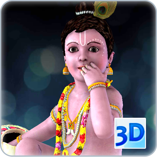 3D Little Krishna Live Wallpap