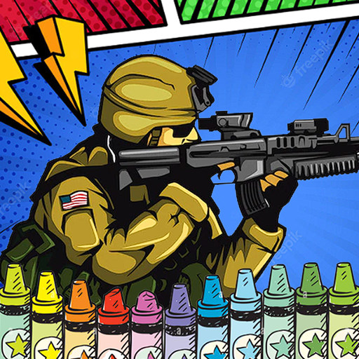 Army Military Coloring Book