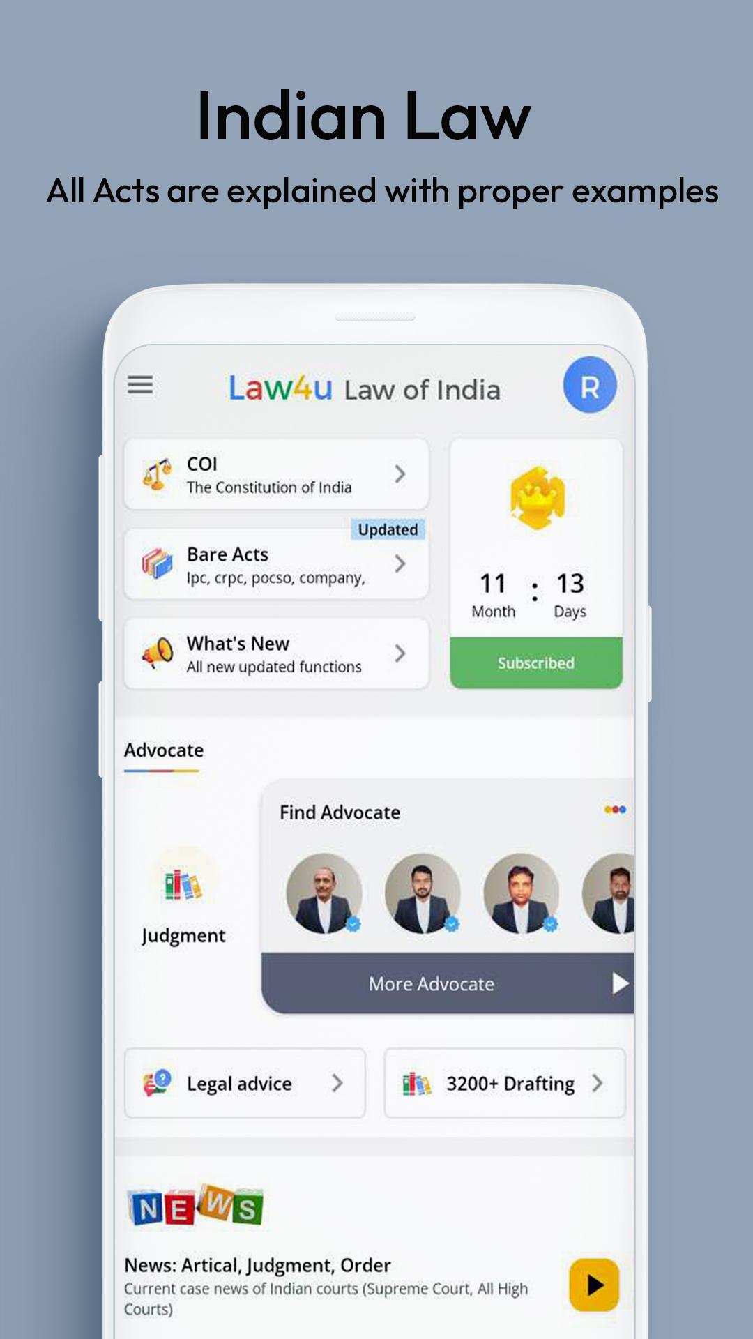 Download Law4u - Law of India & Acts android on PC