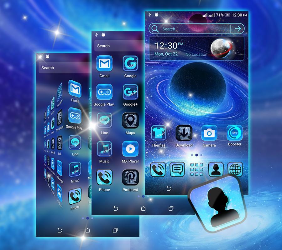 Download Galaxy Space Launcher Theme android on PC