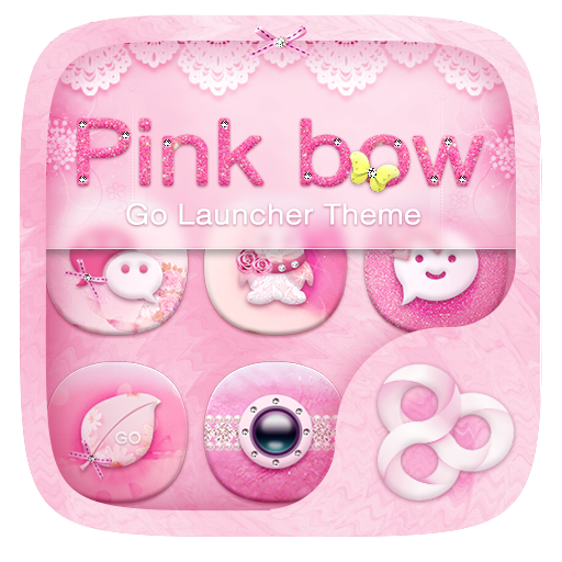 Pink Bow GO Launcher Theme