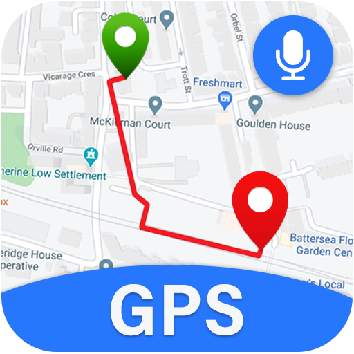 GPS mapas e voz navegação rota