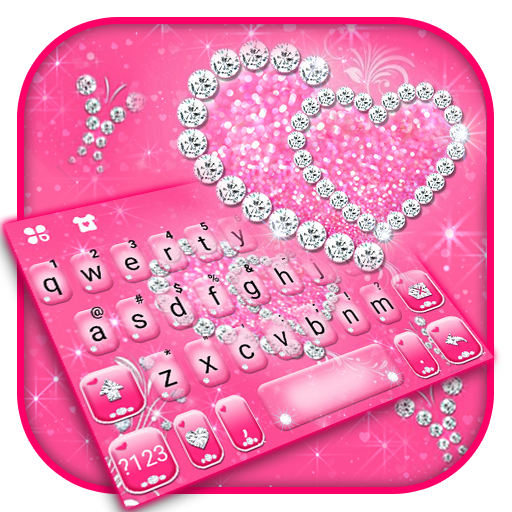 Pink Love Diamonds 主題鍵盤