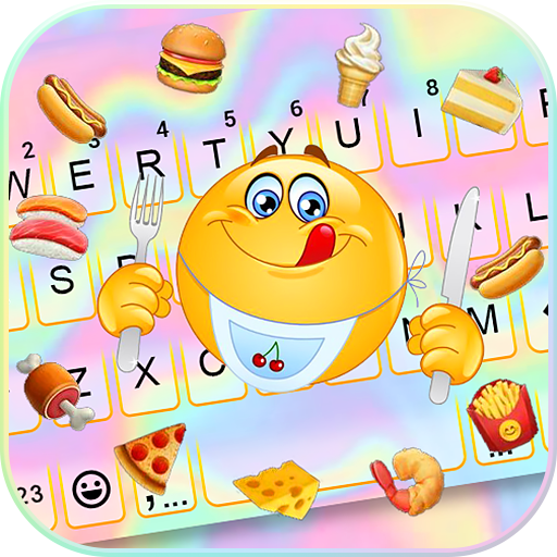 Emoji Food Party Keyboard Back