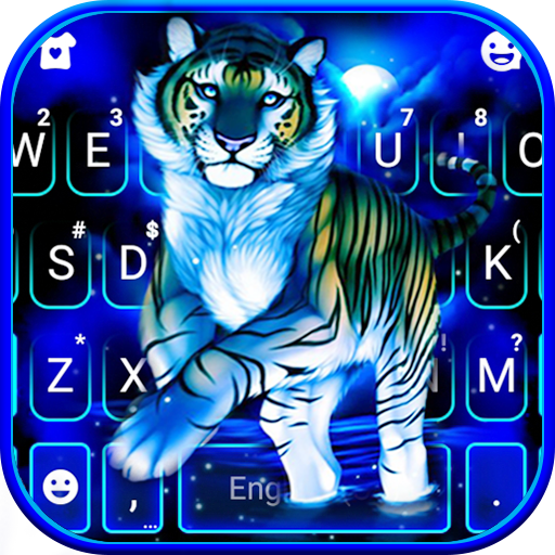 Neon Blue Tiger King Tema