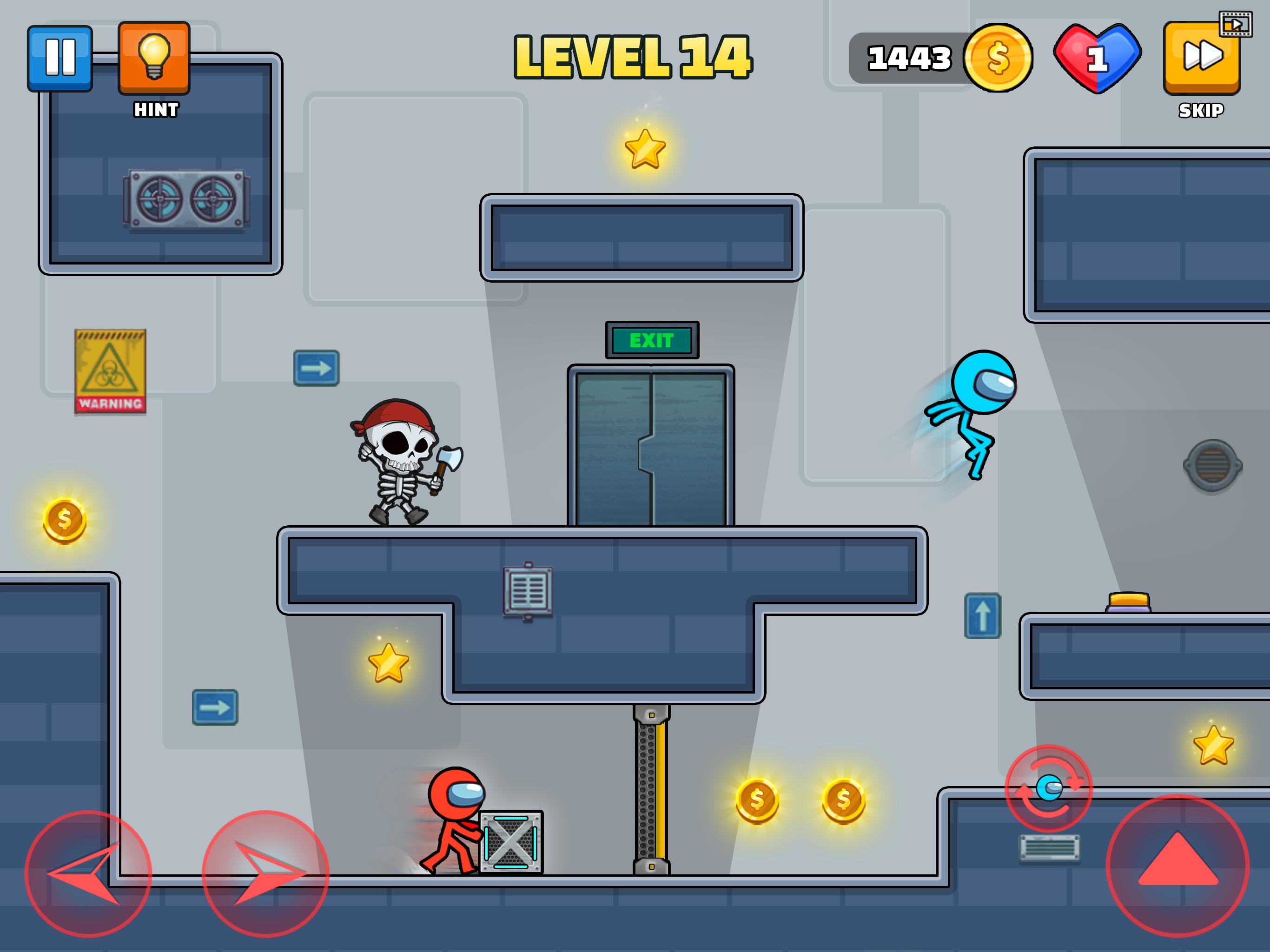 Download Red Blue Stickman Escape Game android on PC