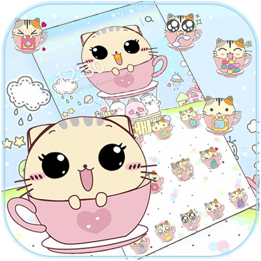 Kitty Love Cup Cat Theme