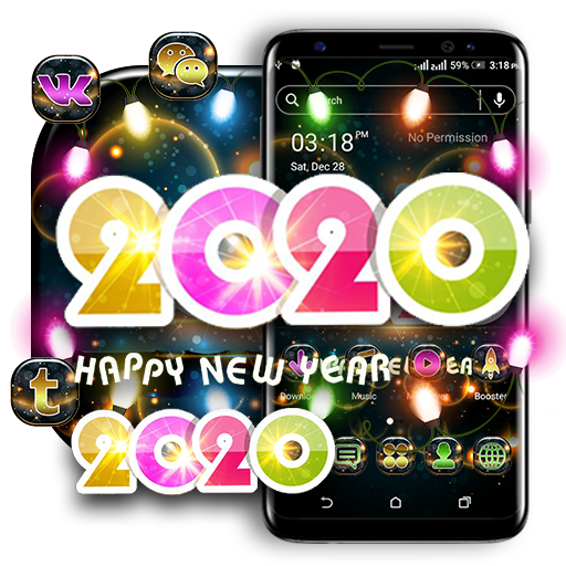 Happy Newyear Launcher Theme