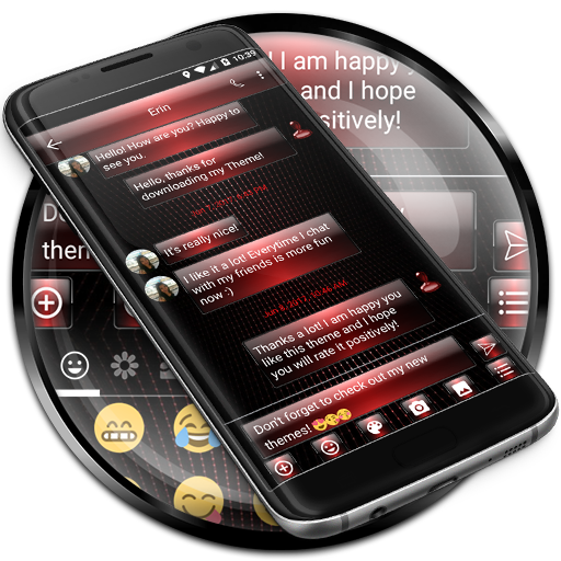 SMS Messages Dusk Red Theme