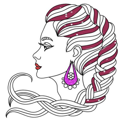 Glitter Fashion Coloring Pages