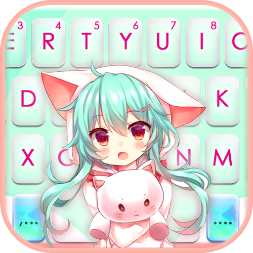 最新版、クールな Cat Girl のテーマキーボード