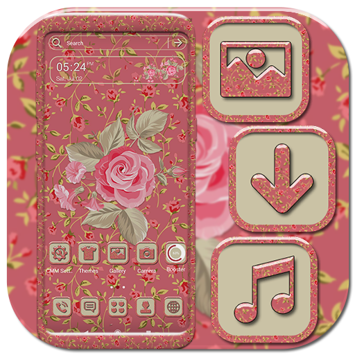 Pink Rose Theme Launcher