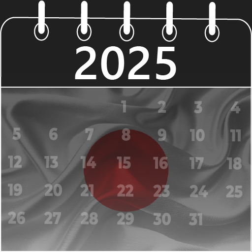 カレンダー2025、休日のある日本のカレンダー