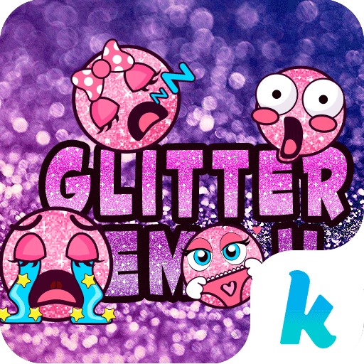 Glitter Emoji Stickers for Cha