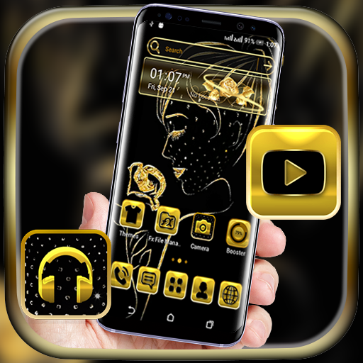 Golden Girl Launcher Theme