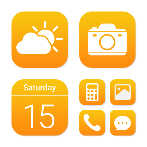 Wow Orange White - Icon Pack