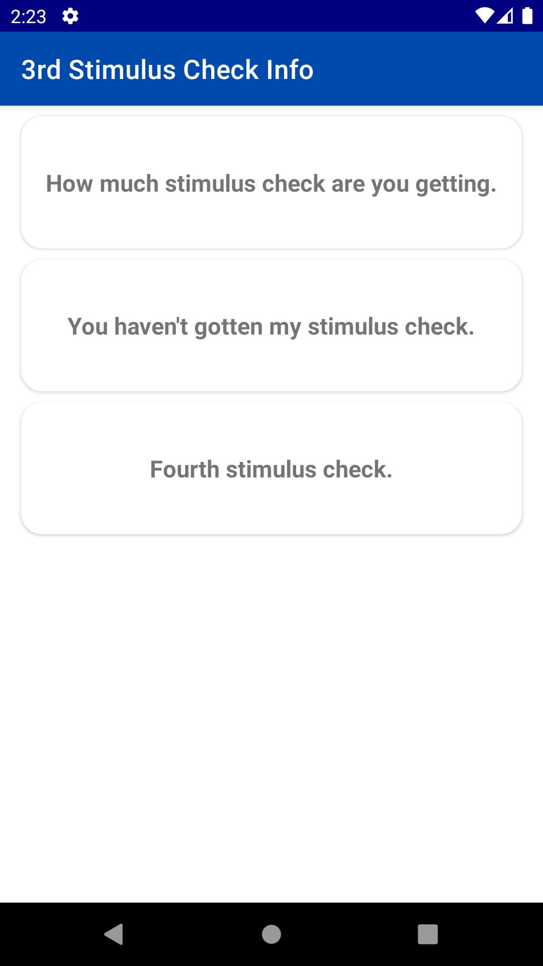 Download Stimulus Check 3rd Information android on PC