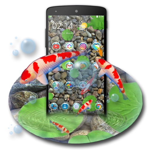 Tema KOI Beruntung Fish 3D