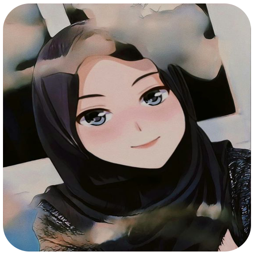 hijab muslim cartoon wallpaper