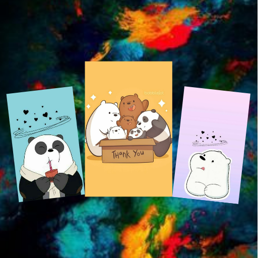 Cute Bear Cartoon Wallpaper