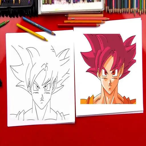 Baixe Como desenhar Goku Super Saiyan God EZ no PC