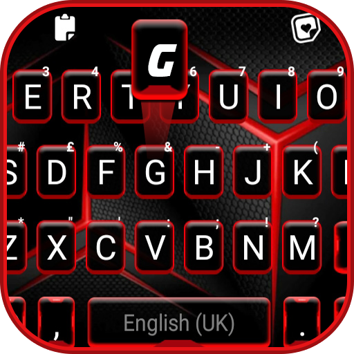 Red Black Tech Keyboard Backgr