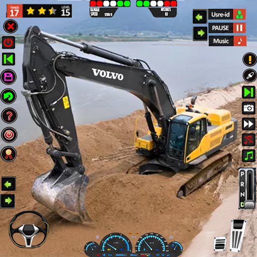 jcb 遊戲駕駛挖掘機 3d