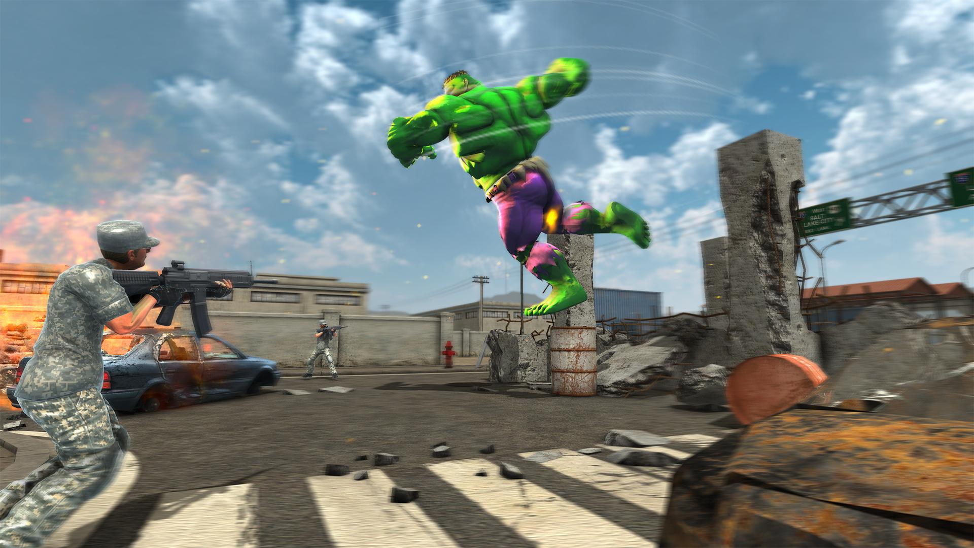 Download Green Muscle Hero: Crime City android on PC