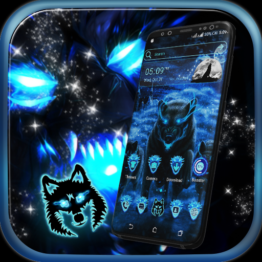 Blue Wolf Launcher Theme