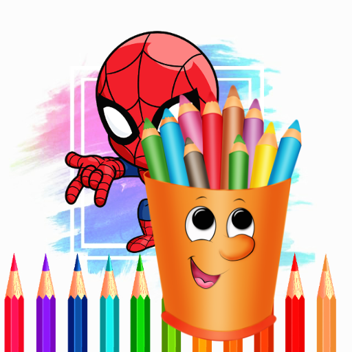 Super Spider Hero Coloring man