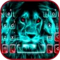 Wild Neon Lion Keyboard Theme