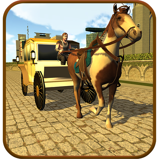 City Horse Carriage Cart Rider