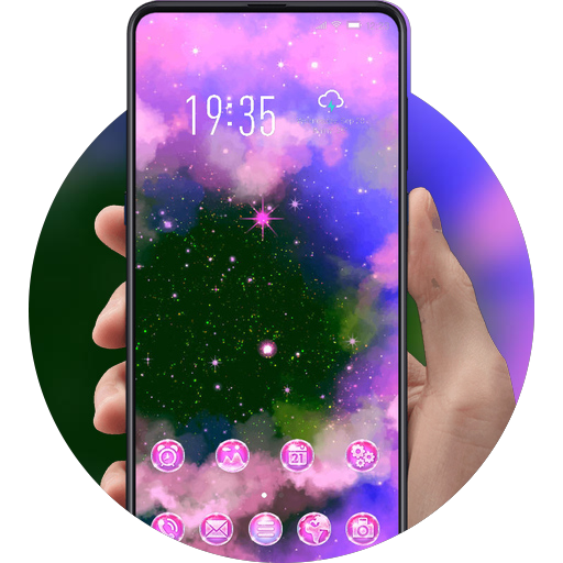 Colorful theme Purple starry s