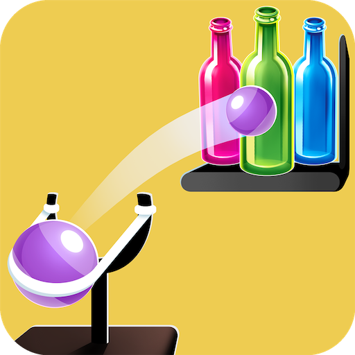 Knock Down Bottles : Slingshot