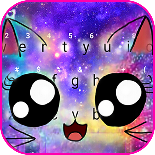 Galaxy Cute Smile Cat Keyboard