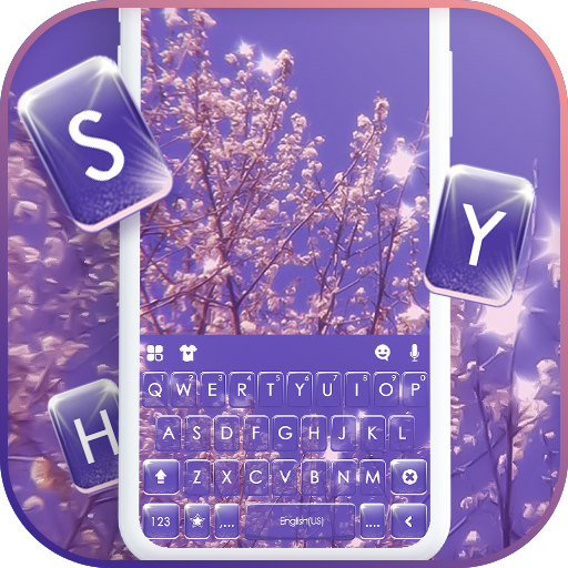 Latar Belakang Keyboard Purple