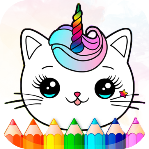 Kawaii Coloring Book Glitter