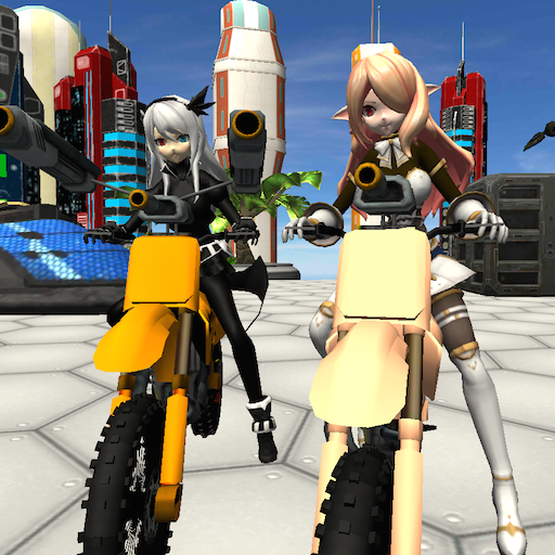 Motorbike Girls Jumping Missio