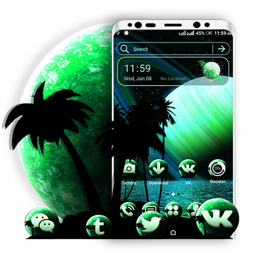 Green Planet Launcher Theme