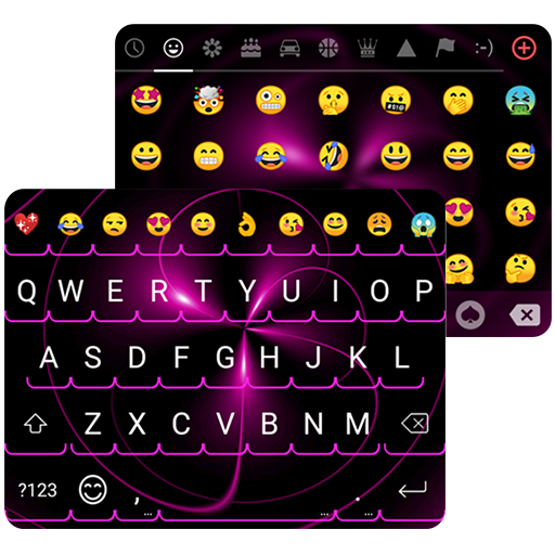 Neon Light Emoji Gif Keyboard 
