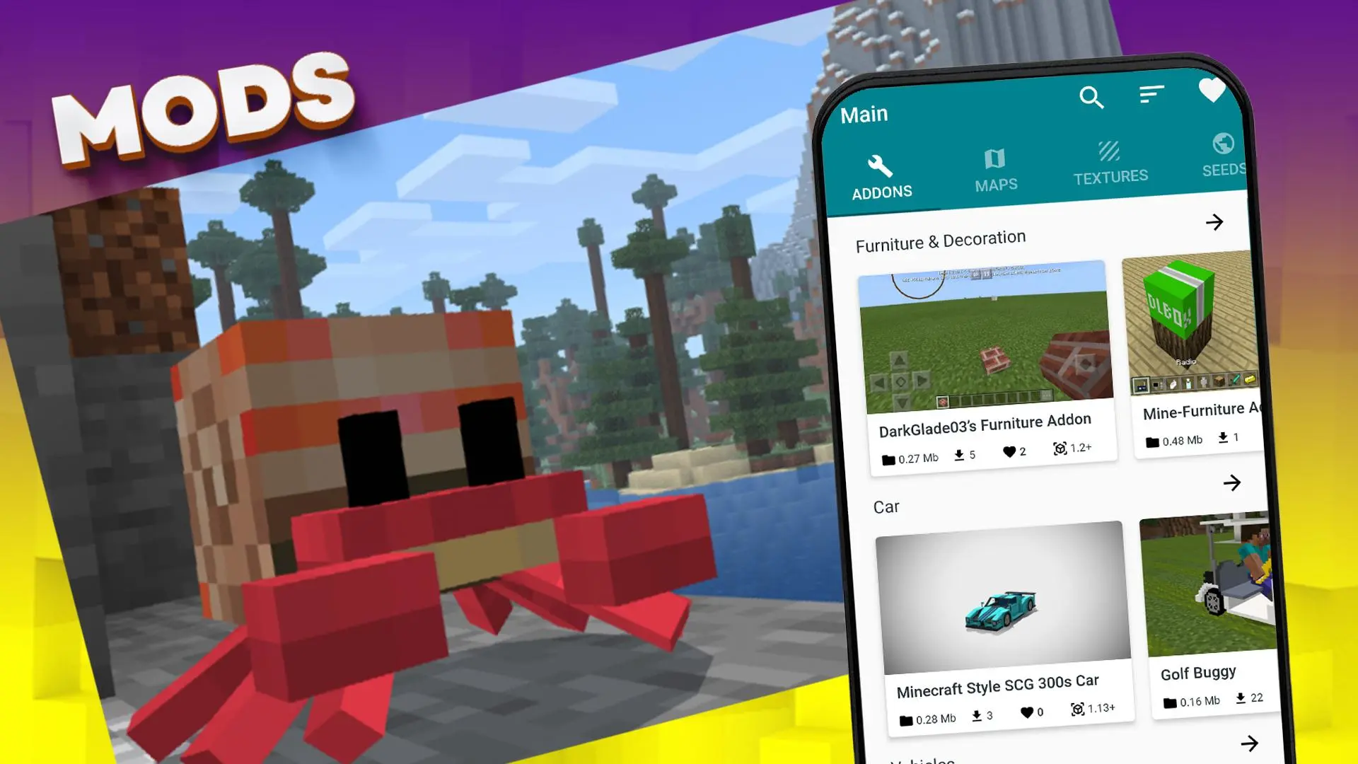 Download Mods, maps skins for Minecraft android on PC