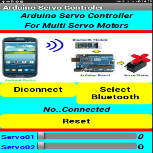 Arduino Bluetooth Multi Servo control