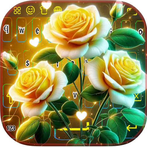 Yellow Rose Keyboard- ArtFonts
