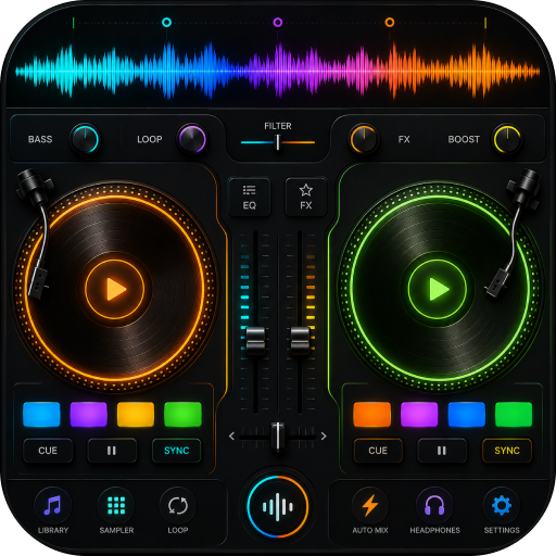DJ Music Mixer & Drum Pad