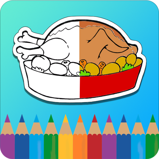 Coloring Book for kids : Food